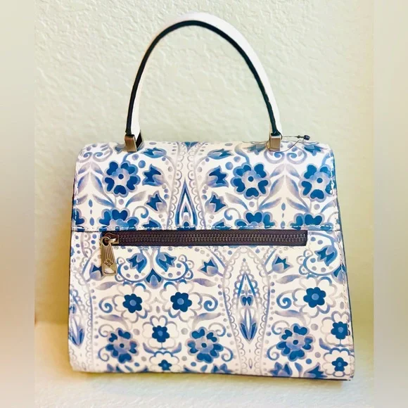 PATRICIA NASH 🦋 Chauny Leather Satchel white Italian Folklore collection. NWT - Picture 2 of 16